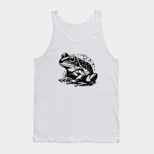 Grunge Retro Frog - Stamp Style - Frog Lover Tank Top